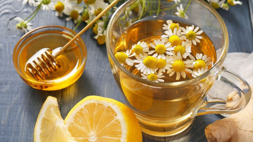 Chá de camomila, limão-siciliano e gengibre (Imagem: Pixel-Shot | Shutterstock)