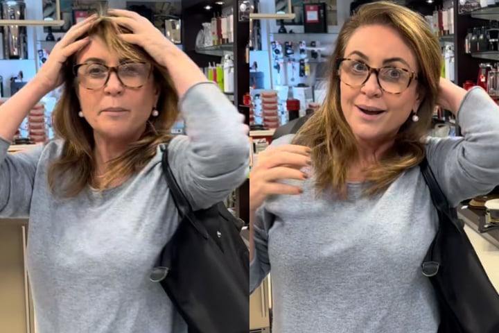 E ela não parou: Vai botar no jornal? Ai, eu estou com o cabelo bom hoje? Queria estar melhor. Estou vindo do hospital, entendeu? Eu trabalho para cacete. Trabalho com gente pobre, muito pobre, que acredita nas bobagens que vocês falam. Jornalixo!”