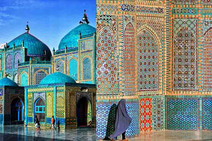 TURQUIA - A Mesquita Azul, em Istambul, é conhecida por seus azulejos Iznik azuis e brancos.
