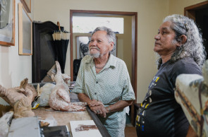 FORTALEZA-CE, BRASIL, 05-08-2025: DOM Dia do Pais. Nas fotos, Gerson Itapajé e Zé Tarcísio. (Foto: Fernanda Barros/ O Povo)