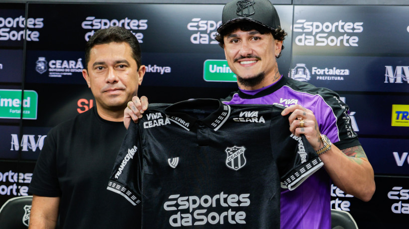 Fortaleza, CE, BR 06.08.25  - Apresentação do Jogador Vina no Ceará Sporting Club (Fco Fontenele/O POVO)