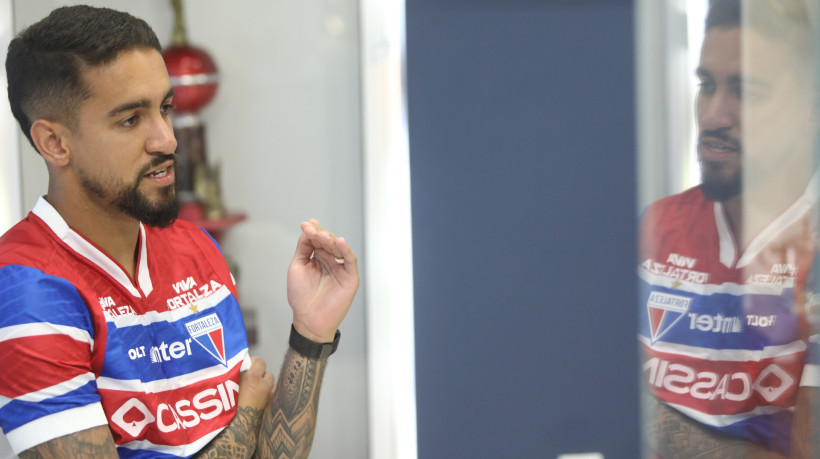 FORTALEZA-CE, BRASIL,07.08.2025: Entrevista com Matheus Pereira, volante do Fortaleza. (Fotos: Fabio Lima)