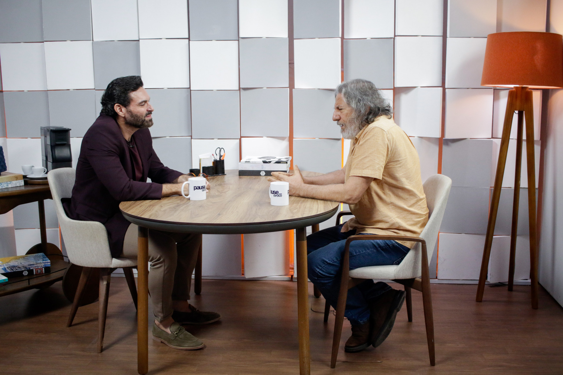 Clóvis Holanda com Fauzi Beydoun no programa Pause (Foto: fotos Samuel Setubal)