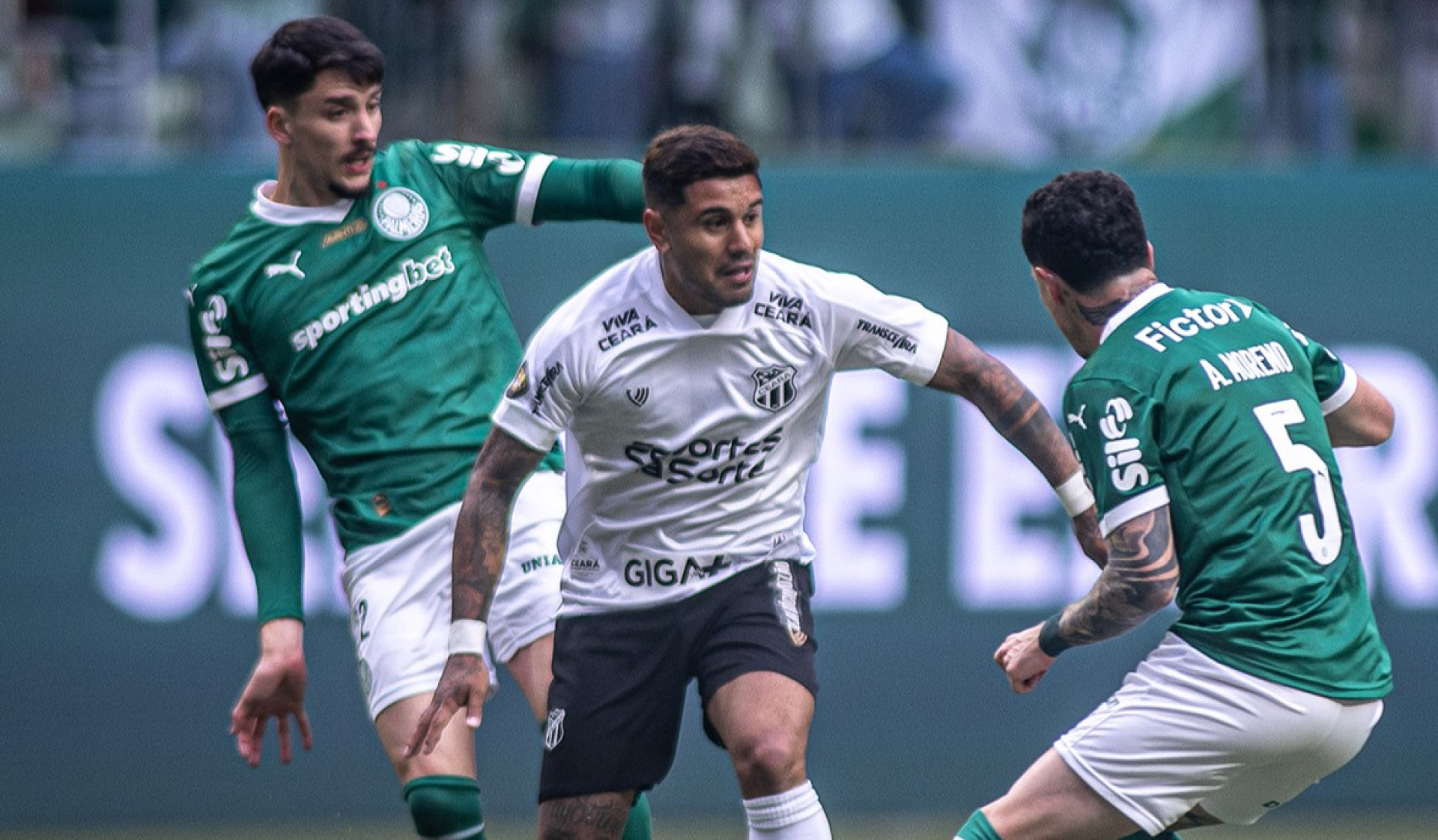 Galeano, jogador do Ceará, durante o jogo do Vovô frente ao Palmeiras (Foto: Felipe Santos / Ceará SC)