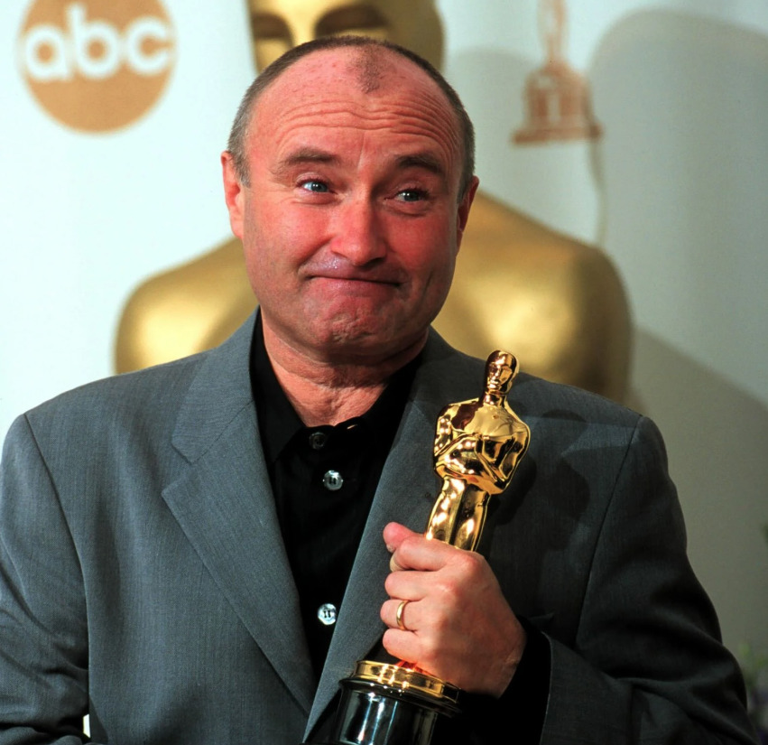 Collins colecionou prêmios na carreira: 5 Grammys, 2 American Music Awards, 2 Globos de Ouro e 1 Oscar. Ele arrebatou a estatueta da maior premiação do cinema mundial em 2000 na categoria “Canção Original” por “You’ll be in my Heart” na animação “Tarzan”, da Disney. 
