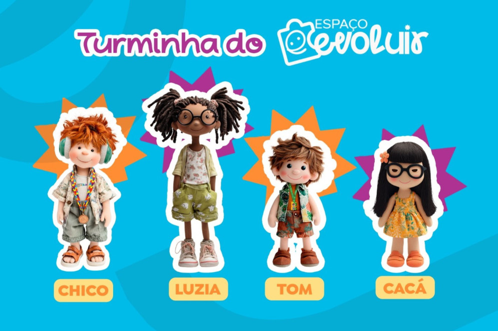 Campanha de lançamento dos novos mascotes do Espaço Evoluir(Foto: SG Propag/Divulgação)