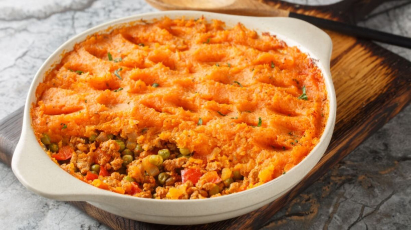 Escondidinho de batata-doce com carne moída de peru (Imagem: Sérgio Koval
| Shutterstock)