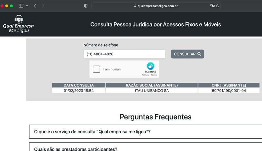 Outra opção dada pela Anatel é utilizar a plataforma Qual Empresa Me Ligou, que identifica qual companhia está te importunando. Acesse pelo endereço qualempresameligou.com.br.
