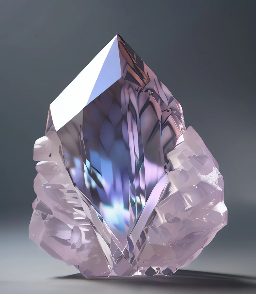 O quartzo rosa é associado ao amor e à harmonia, sendo popular em objetos de decoração e práticas espirituais. Sua cor vem de traços de titânio ou manganês.