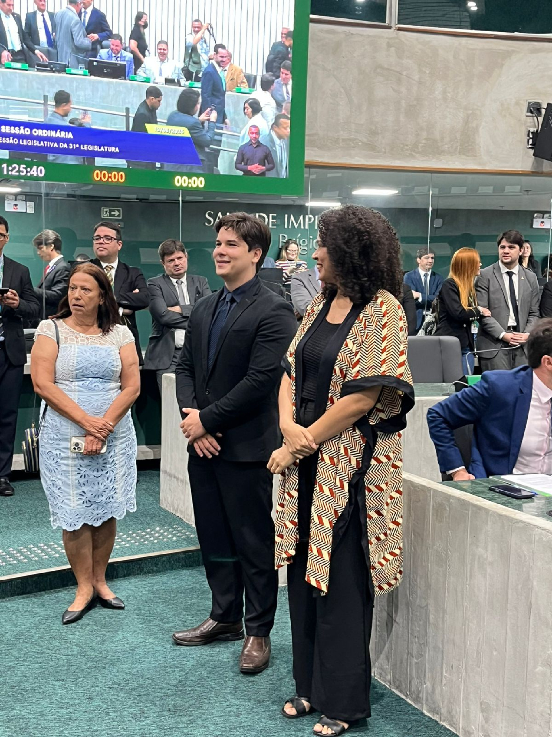 Vereadores do Psol, Gabriel Aguiar e Adriana Gerônimo prestigiarem a posse