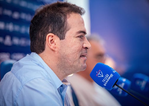 Marcelo Paz, CEO da SAF do Fortaleza, em entrevista coletiva
