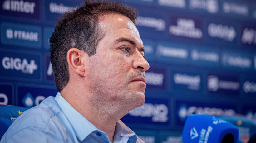 Marcelo Paz, CEO da SAF do Fortaleza, em entrevista coletiva