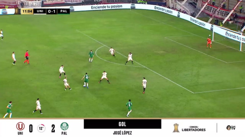 Flaco Lopez tabela com Vitor Roque e aumenta para o Palmeiras na CONMEBOL Libertadores