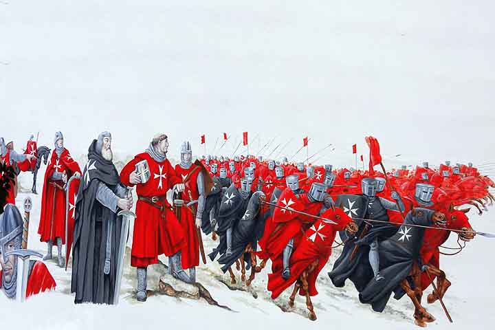 Cruz de Malta – Criada pelos Cavaleiros Hospitalários na Idade Média, tem oito pontas que representam as virtudes cristãs. Está ligada a ordens militares e serviços humanitários.