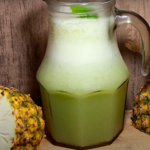 A hortelã com o abacaxi fazem um suco rico em propriedades imunizantes, e já bem cotado em restaurantes e lanchonetes. 