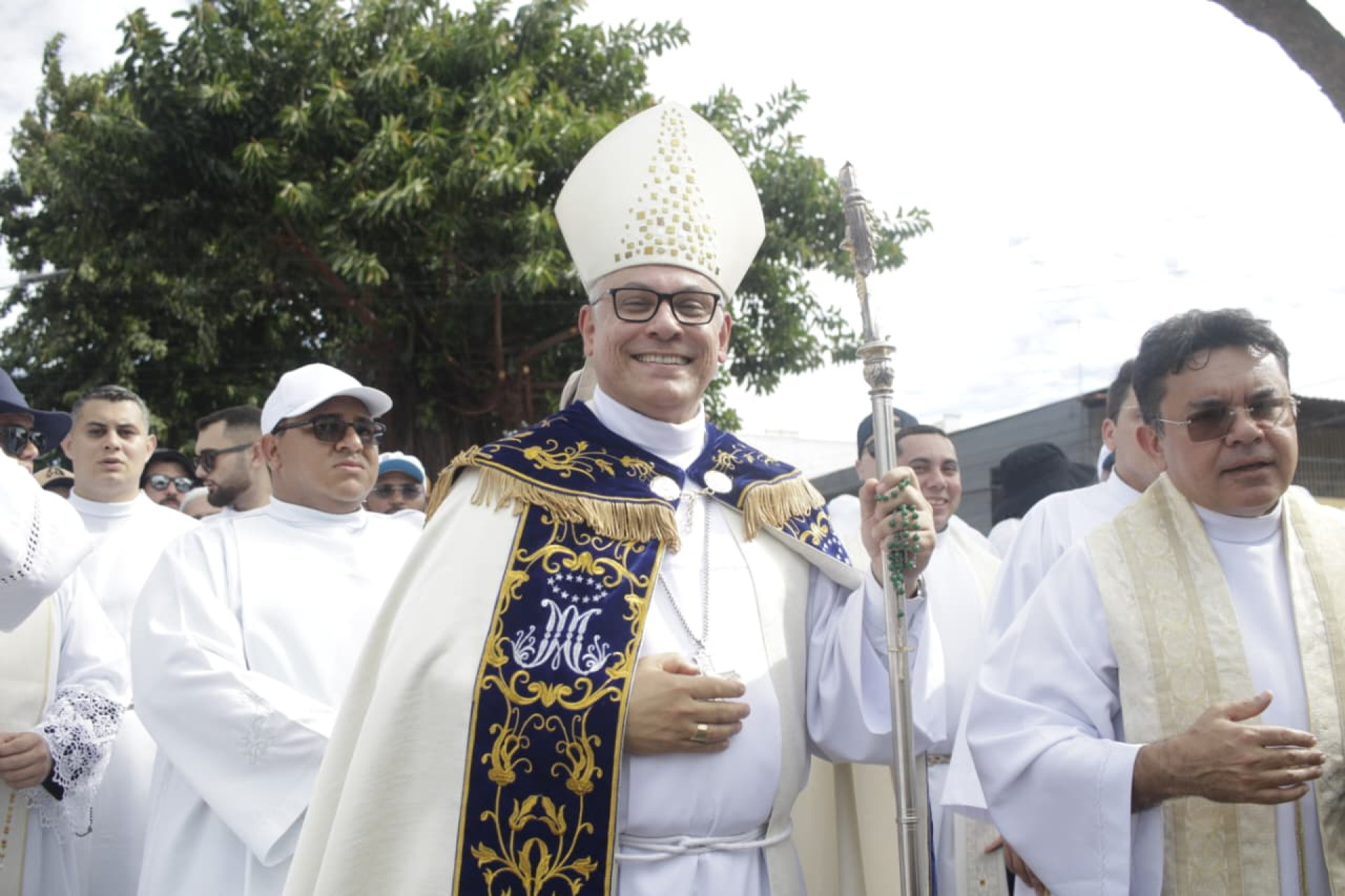 Arcebispo de Fortaleza, dom Gregório Paixão, na 23ª Caminhada com Maria, que ocorreu nesta sexta-feira, 15, em Fortaleza
