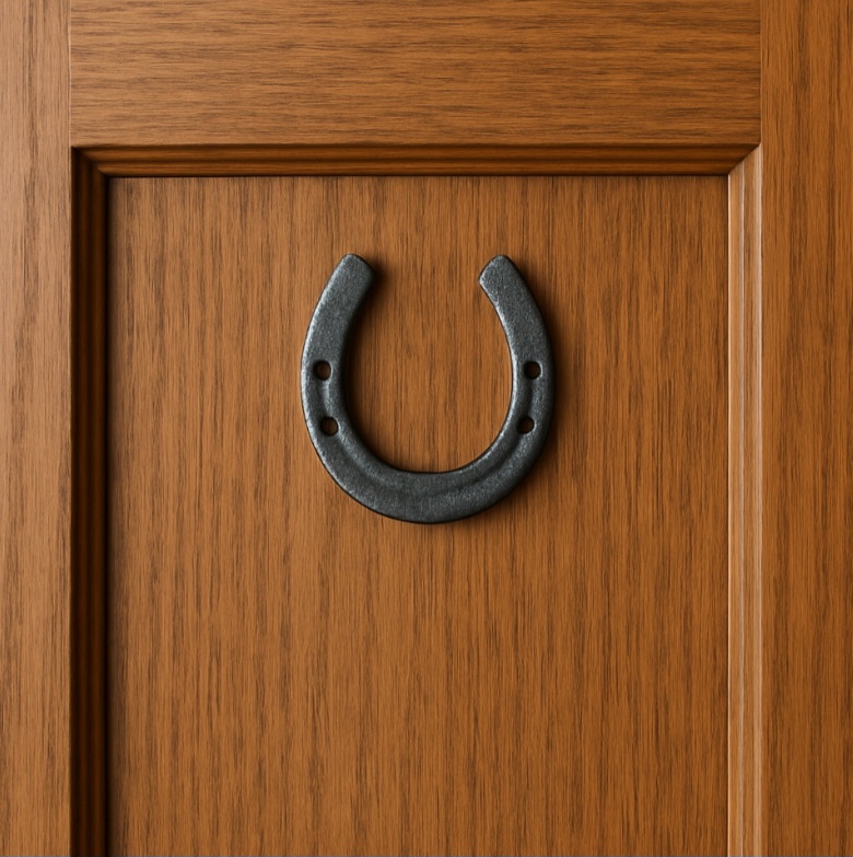 Ferradura atrás da porta dá sorte - Vem da tradição europeia medieval. Comum no interior do Brasil, especialmente em casas rurais e sítios.