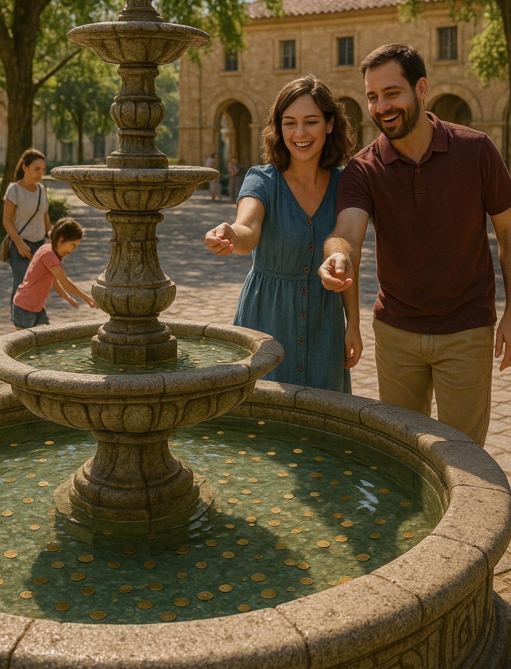 Jogar moedas na fonte ou no mar realiza desejos - Vem da cultura greco-romana e foi difundida pelo catolicismo. Praticada em pontos turísticos como a fonte do Largo do Machado (RJ) ou em praias.