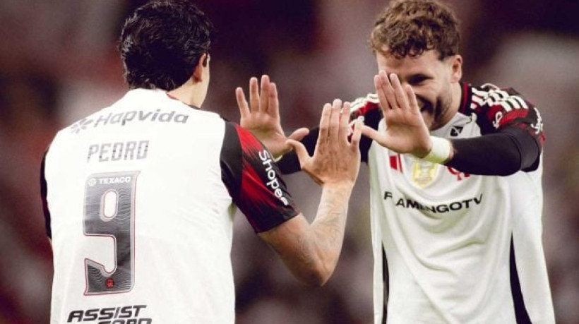 Pedro e Plata garantem 3 a o que mantém o Flamengo na ponta do Brasileiro. Colorado poupa titulares para a Liberta, contra o mesmo Fla