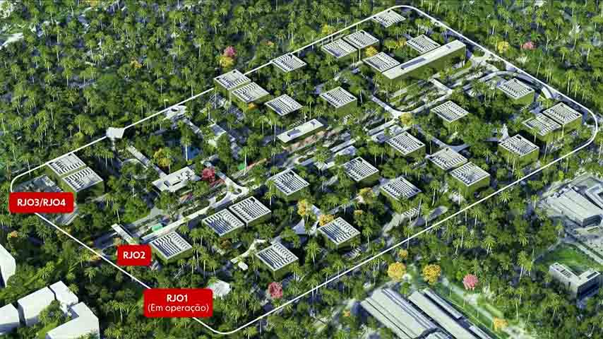 Rio Al City, no bairro de Jacarepaguá, no Rio de Janeiro - A Elea Data Centers vai erguer quatro unidades dedicadas à inteligência artificial nesse complexo. 
