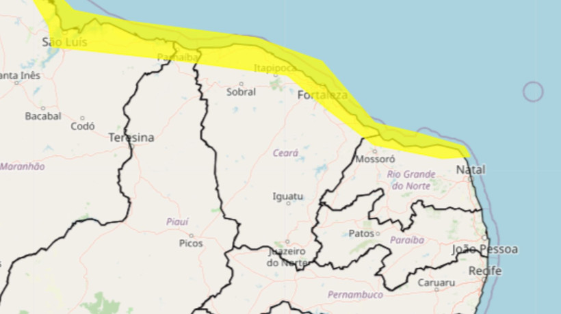 Ceará: veja temperaturas, velocidade dos ventos e umidade relativa do ar