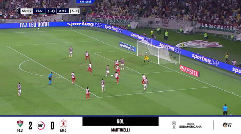 O Fluminense amplia! Martinelli faz 2 a 0 sobre o América de Cali