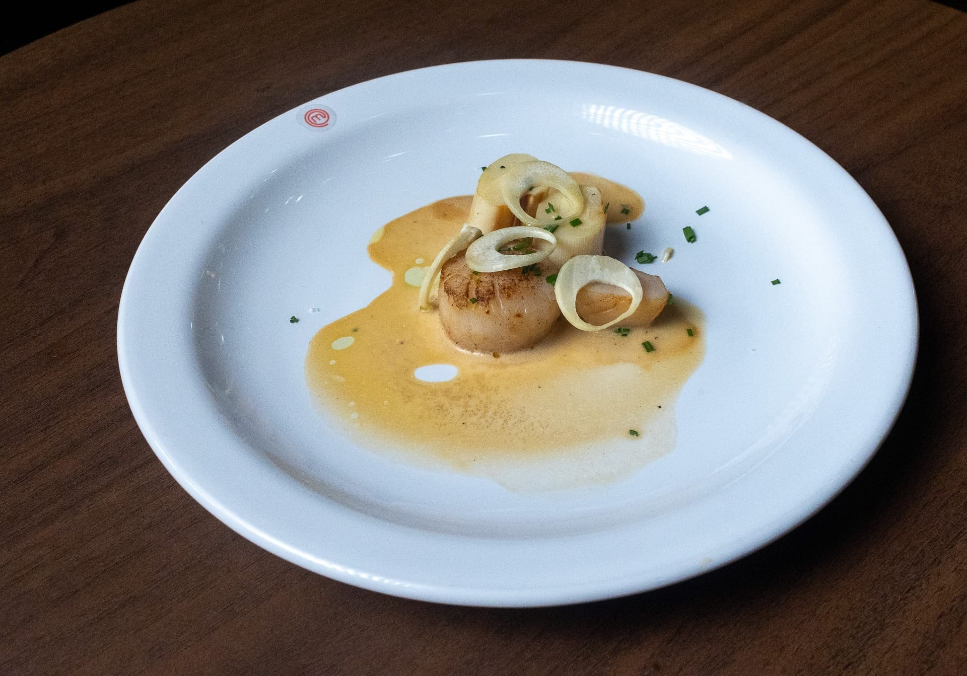 Composto com vieiras, entrada do menu foi elogiado pela suavidade do sabor