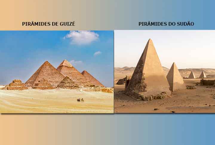 Há uma semelhança entre as pirâmides dos dois países. Ambas foram construídas para abrigar os túmulos de seus líderes políticos e religiosos. Se as egípcias acolhiam os  restos mortais dos monarcas e seus familiares, as sudanesas protegiam os sarcófagos dos faraós negros. 