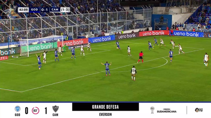 SALVA EVERSON! Goleiro do Atlético-MG faz grande defesa contra Godoy Cruz