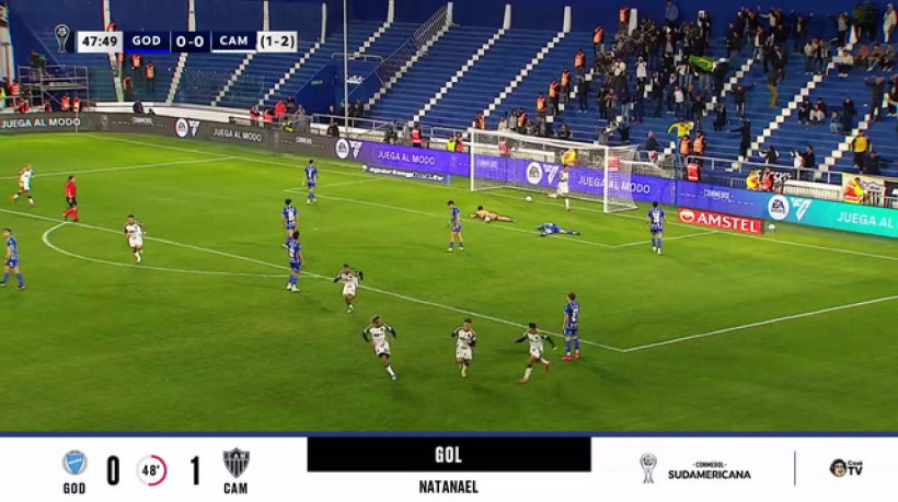 Gol do Galo! Natanael abre o placar contra o Godoy Cruz