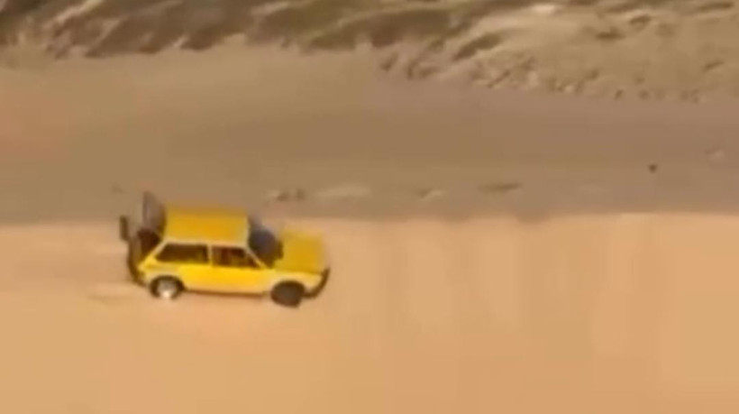 Carro levava quatro pessoas no momento da gravação