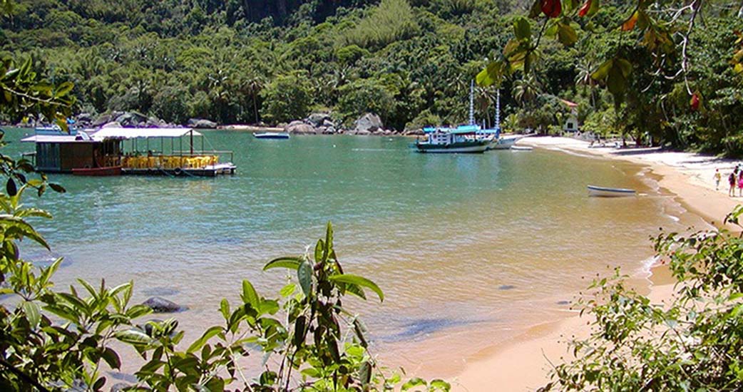 Enseada das Palmas (Brasil) – Localizada na Ilha Grande (RJ), é um refúgio de beleza intocada com águas cristalinas e areia branca. Famosa entre trilheiros e aventureiros, serve de acesso para a paradisíaca Praia de Lopes Mendes. Sua vegetação densa e montanhas ao redor criam um cenário selvagem e preservado.