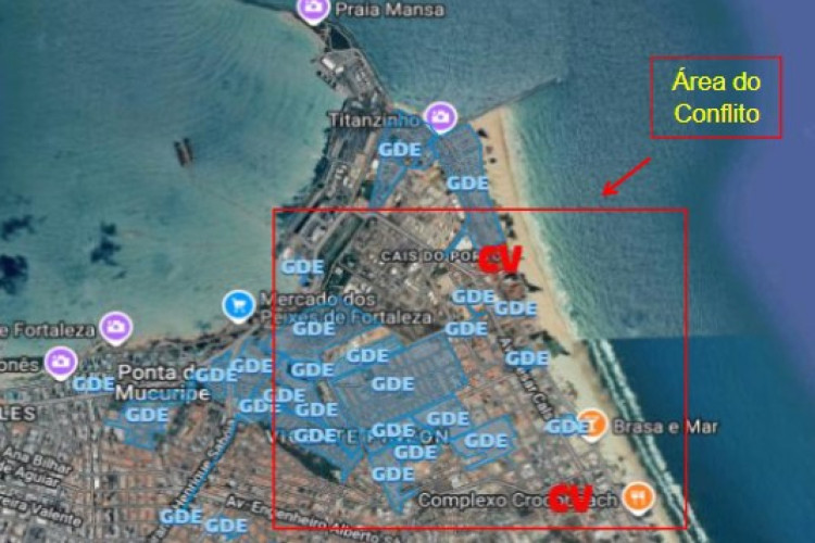 Mapeamento da Draco mostra avanço do Comando Vermelho (CV) na região do Vicente Pinzón, até então, dominada quase toda pela Guardiões do Estado (GDE)