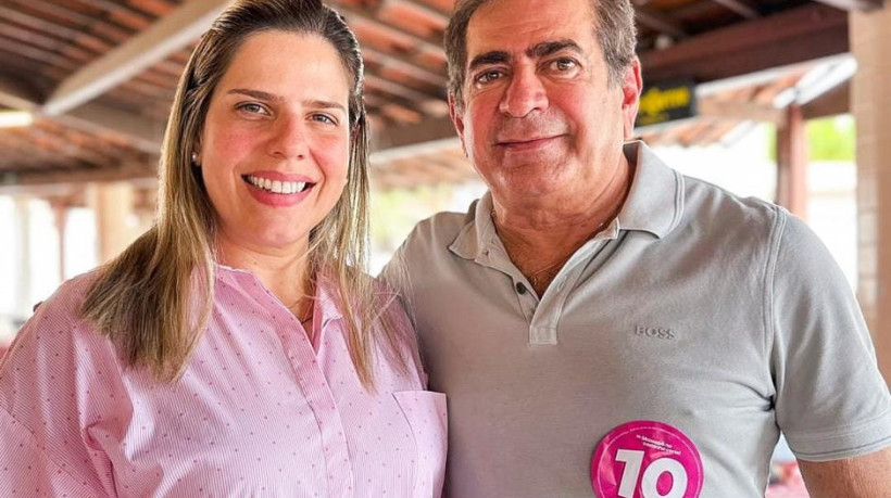 Aline Albuquerque, ex-prefeita de Massapê e Zezinho Albuquerque, secretário de Cidades