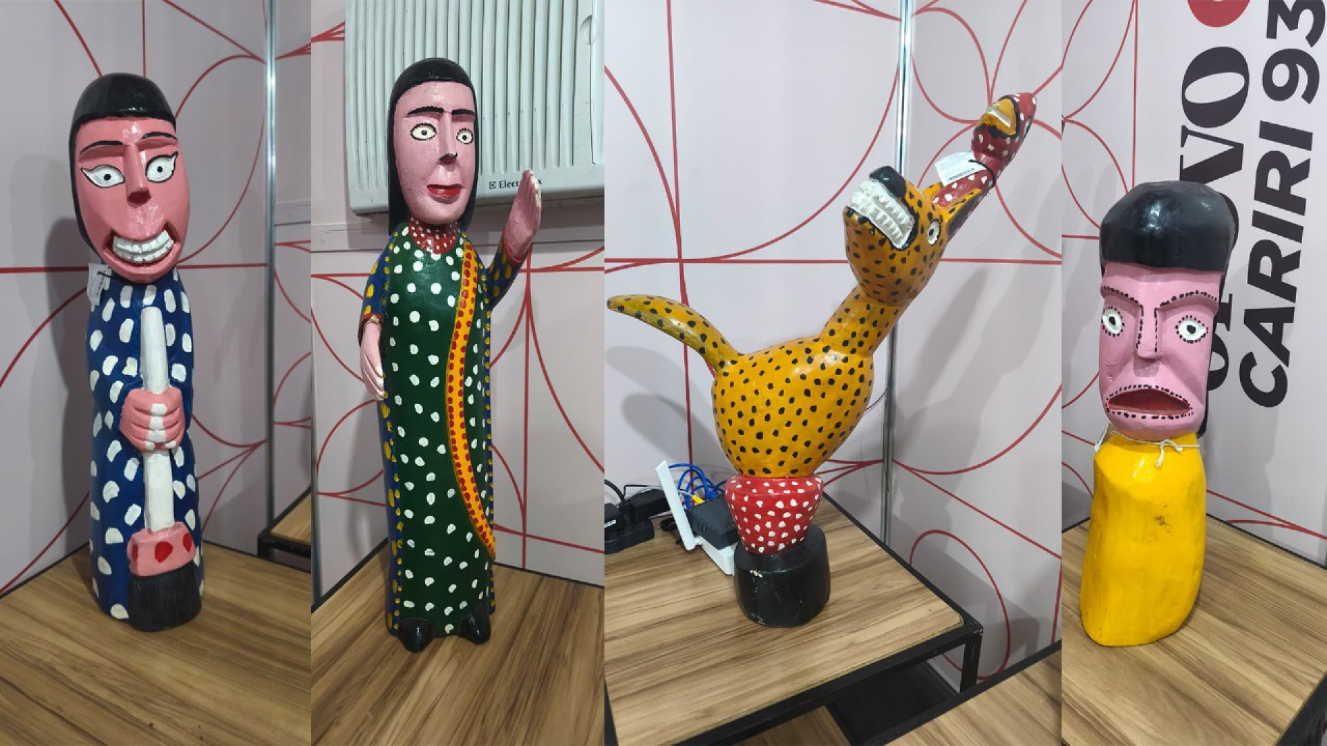 Esculturas de Francisco Graciano Cardoso e Vanderlei Rosa