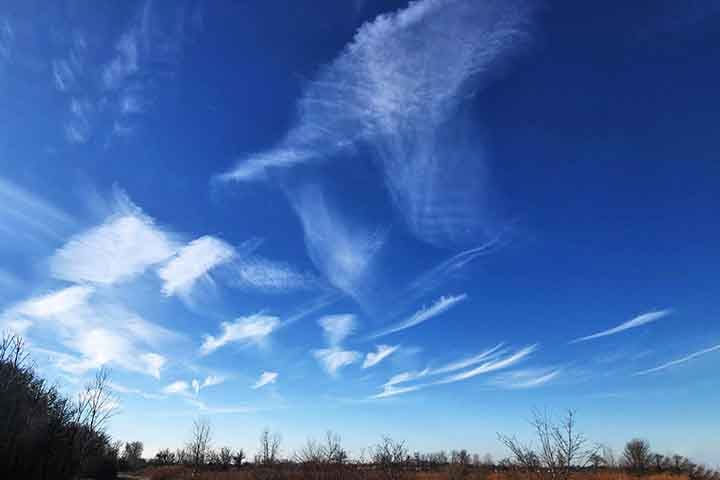 Os ventos podem ajudar a formar nuvens ao transportar umidade para áreas onde o ar sobe e resfria. Eles também influenciam no formato e deslocamento das nuvens. Ventos fortes em alta altitude podem esticar nuvens em camadas ou formar estruturas específicas, como cirros.