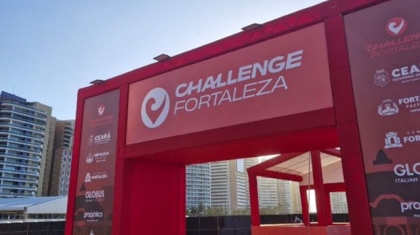 Retirada dos kits do Challenge Fortaleza ocorre no Aterro da Praia de Iracema. 