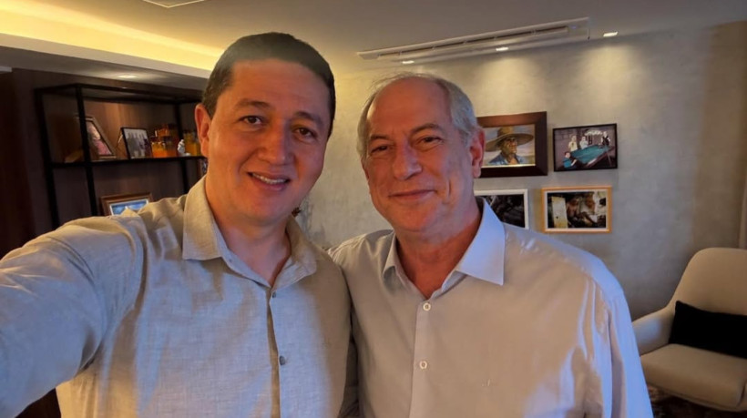 Glêdson Bezerra (Podemos) e Ciro Gomes (PDT)