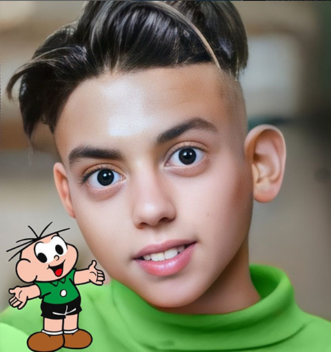 O amigo com quem ela implica, mas de quem ela gosta muito: Cebolinha. 