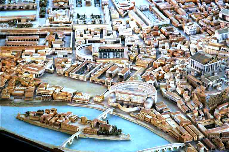 Com pouco mais de 16 metros de comprimento, a maquete de gesso está exposta no Museu da Civlização Romana, na capital da Itália. 
