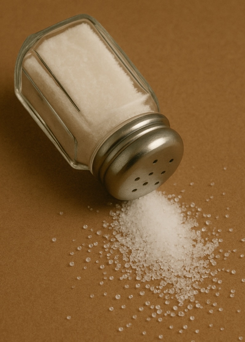 Derramar sal dá azar, mas jogar sal por cima do ombro esquerdo anula o mal - Vem da Europa e era ligado ao alto valor do sal. Essa prática é conhecida em todo o Brasil, principalmente em famílias mais antigas.