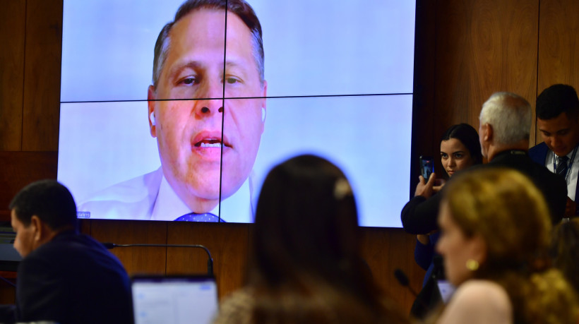 Eduardo Tagliaferro, ex-chefe da Assessoria Especial de Enfrentamento à Desinformação (AEED) do TSE, em pronunciamento via videoconferência no Senado
