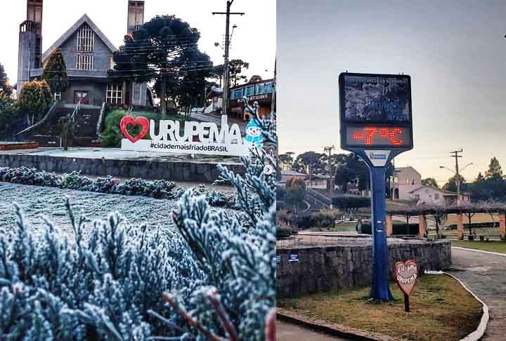 Em 2024, a cidade registrou a menor temperatura no Brasil. Foi no dia 30 de junho quando o termômetro marcou -7,2ºC. Ou seja, 7,2 graus negativos. 