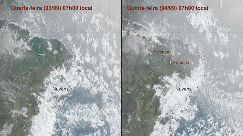 Céu cinza que marcou a manhã desta quinta-feira, 4, no Ceará, aconteceu devido a fumaças de queimadas