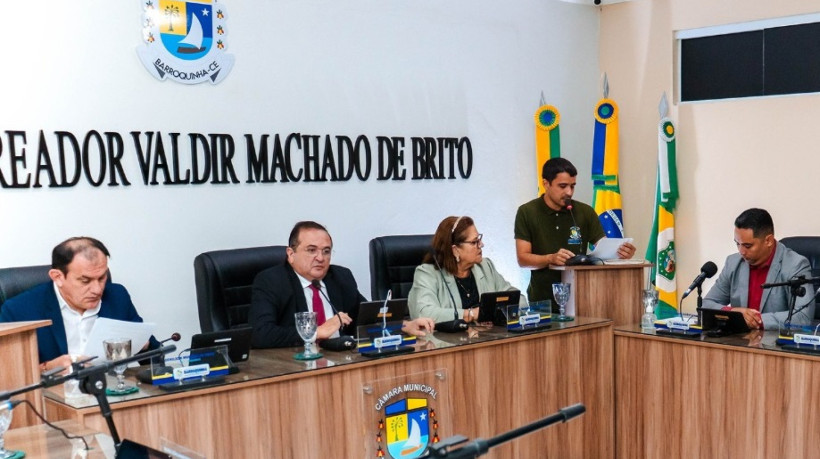 Vereadores na Câmara Municipal de Barroquinha nesta terça-feira, 02 de setembro