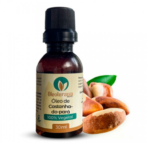 Óleo de Castanha-do-Pará - Rico em selênio, ômega-9 e antioxidantes, promove benefícios para o coração e sistema imunológico. Usado em receitas culinárias de alto valor nutricional e também na cosmética, para cuidados com a pele e o cabelo.
