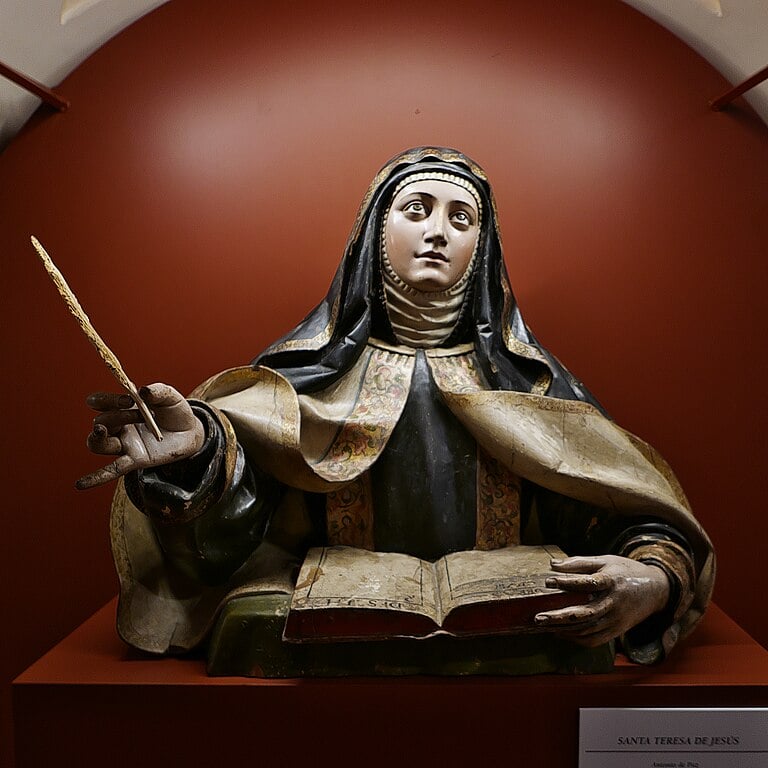 O corpo de Santa Teresa de Jesus, também conhecida como 