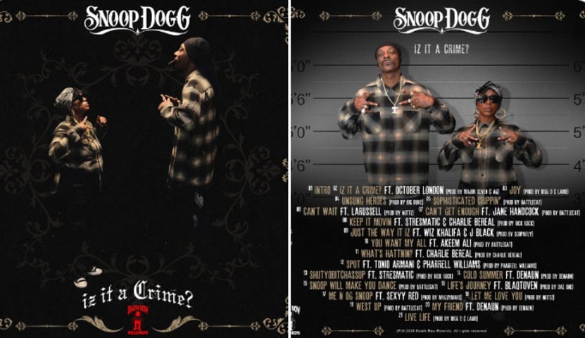 Em 15/5, Snoop Dogg, que caminha para os 54 anos, lançou o seu novo álbum, “Iz It a Crime?”. O projeto pegou os fãs de surpresa, já que chegou pouco tempo depois de o artista lançar ‘Altar Call”, disco gospel dedicado à sua mãe, morta em outubro de 2021. 
