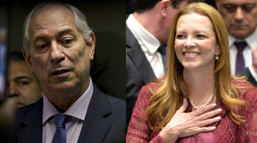 A prefeita Janaína Farias (PT) desejou que Ciro responda na Justiça por suas falas. Na foto: Ciro Gomes à esquerda e Janaína Farias à direita.