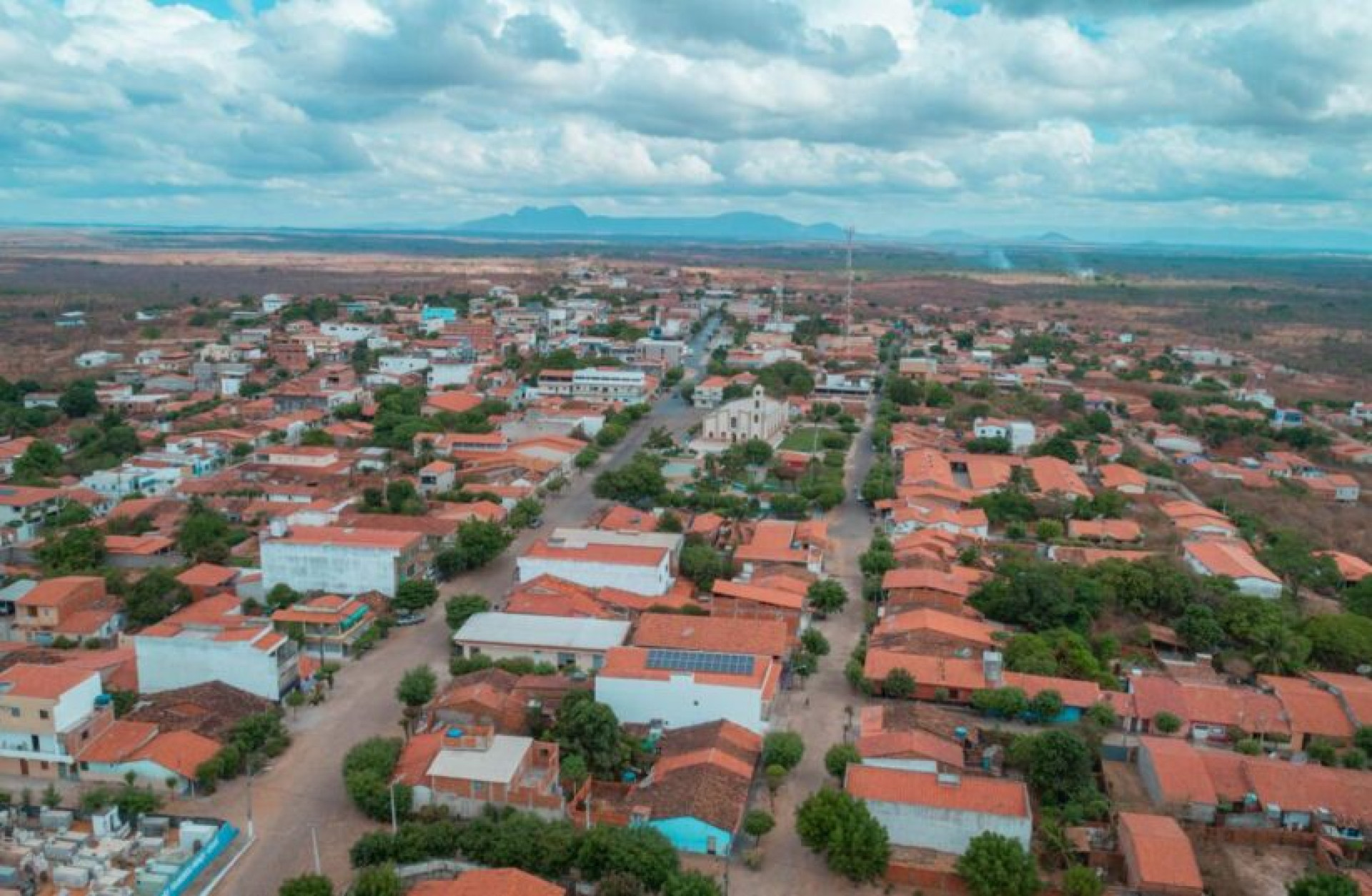 Vista aérea do município de Graça, a 305 km de Fortaleza 